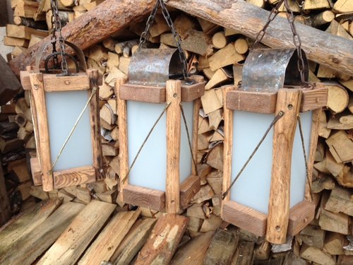 LAMPY , LAMPIONY DREWNIANE