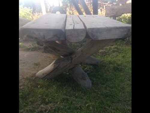 STÓŁ DREWNIANY VIKING - VINTAGE