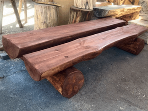 WIEJSKA DREWNIANA ŁAWKA Z BALA BEZ OPARCIA.